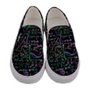 Math Linear Mathematics Education Circle Background Women s Canvas Slip Ons View1