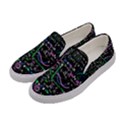 Math Linear Mathematics Education Circle Background Women s Canvas Slip Ons View2