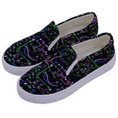 Math Linear Mathematics Education Circle Background Kids  Canvas Slip Ons by Apen