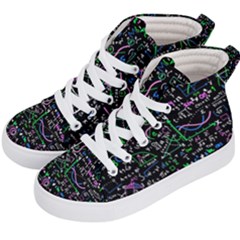 Math Linear Mathematics Education Circle Background Kids  Hi-top Skate Sneakers by Apen