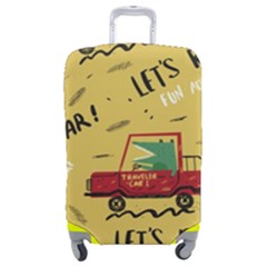 Childish Seamless Pattern With Dino Driver Luggage Cover (medium) by Apen