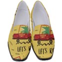 Childish Seamless Pattern With Dino Driver Women s Classic Loafer Heels View1