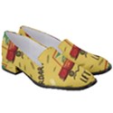 Childish Seamless Pattern With Dino Driver Women s Classic Loafer Heels View3