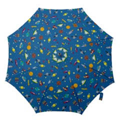 Space Rocket Solar System Pattern Hook Handle Umbrellas (small) by Apen