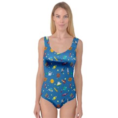 Space Rocket Solar System Pattern Princess Tank Leotard  by Apen