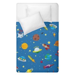 Space Rocket Solar System Pattern Duvet Cover Double Side (single Size) by Apen