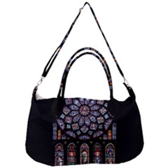 Chartres Cathedral Notre Dame De Paris Stained Glass Removable Strap Handbag by Maspions