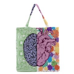 Brain Heart Balance Emotion Grocery Tote Bag