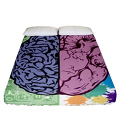 Brain Heart Balance Emotion Fitted Sheet (queen Size)