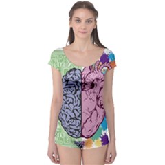 Brain Heart Balance Emotion Boyleg Leotard 