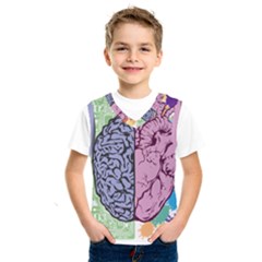 Brain Heart Balance Emotion Kids  Basketball Tank Top