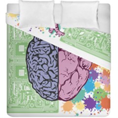 Brain Heart Balance Emotion Duvet Cover Double Side (king Size)