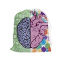 Brain Heart Balance Emotion Drawstring Pouch (XL) View1