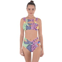 Brain Heart Balance Emotion Bandaged Up Bikini Set 