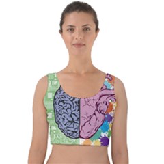 Brain Heart Balance Emotion Velvet Crop Top