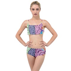 Brain Heart Balance Emotion Layered Top Bikini Set