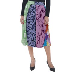 Brain Heart Balance Emotion Classic Velour Midi Skirt 