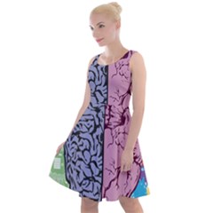 Brain Heart Balance Emotion Knee Length Skater Dress