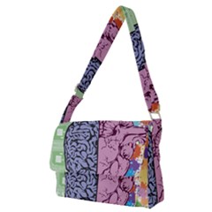 Brain Heart Balance Emotion Full Print Messenger Bag (m) by Maspions