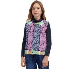 Brain Heart Balance Emotion Kid s Button Up Puffer Vest	