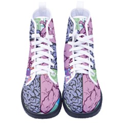 Brain Heart Balance Emotion Kid s High-top Canvas Sneakers by Maspions