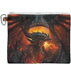 Dragon Fire Fantasy Art Canvas Cosmetic Bag (xxxl)