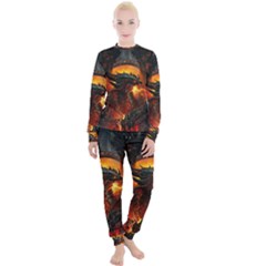 Dragon Fire Fantasy Art Women s Lounge Set by Maspions