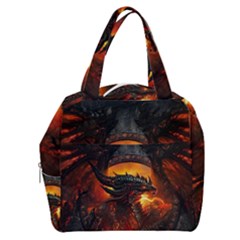 Dragon Fire Fantasy Art Boxy Hand Bag by Maspions