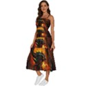 Dragon Fire Fantasy Art Sleeveless Shoulder Straps Boho Dress View2