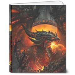 Dragon Fire Fantasy Art 8  X 10  Hardcover Notebook