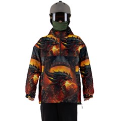 Dragon Fire Fantasy Art Men s Ski And Snowboard Waterproof Breathable Jacket by Maspions