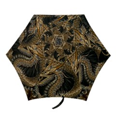 Fantasy Dragon Pentagram Mini Folding Umbrellas