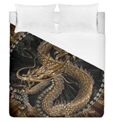 Fantasy Dragon Pentagram Duvet Cover (queen Size)