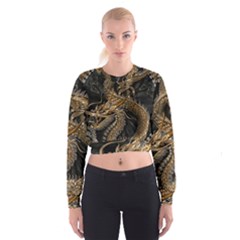 Fantasy Dragon Pentagram Cropped Sweatshirt