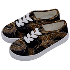 Fantasy Dragon Pentagram Kids  Classic Low Top Sneakers