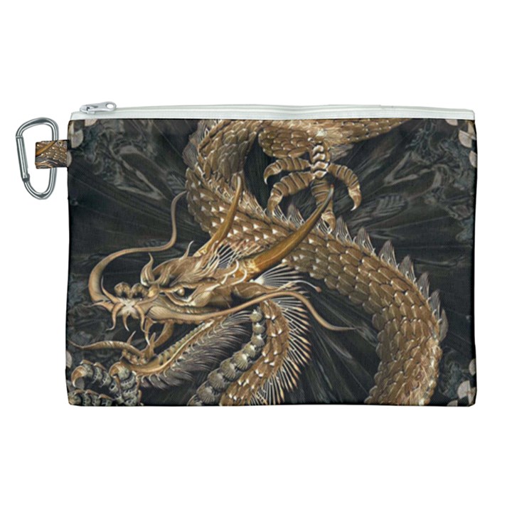 Fantasy Dragon Pentagram Canvas Cosmetic Bag (XL)