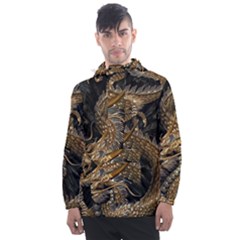 Fantasy Dragon Pentagram Men s Front Pocket Pullover Windbreaker