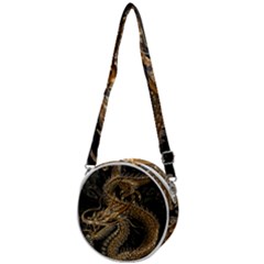 Fantasy Dragon Pentagram Crossbody Circle Bag