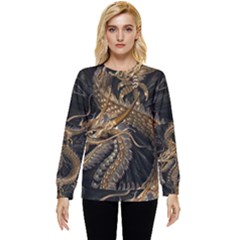 Fantasy Dragon Pentagram Hidden Pocket Sweatshirt