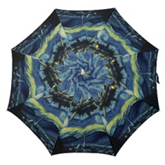 Spaceship Starry Night Van Gogh Painting Straight Umbrellas