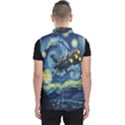 Spaceship Starry Night Van Gogh Painting Men s Puffer Vest View2