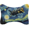 Spaceship Starry Night Van Gogh Painting Seat Head Rest Cushion View1