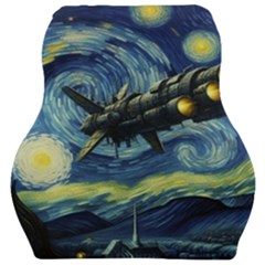 Spaceship Starry Night Van Gogh Painting Car Seat Velour Cushion 