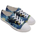 Spaceship Starry Night Van Gogh Painting Women s Low Top Canvas Sneakers View3