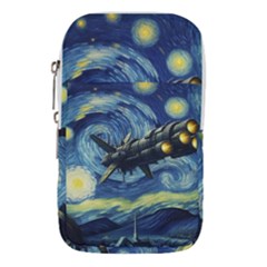 Spaceship Starry Night Van Gogh Painting Waist Pouch (large)