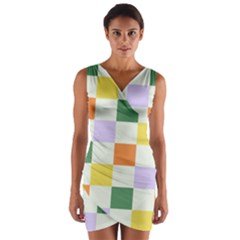 Board Pictures Chess Background Wrap Front Bodycon Dress