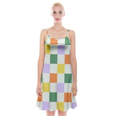 Board Pictures Chess Background Spaghetti Strap Velvet Dress