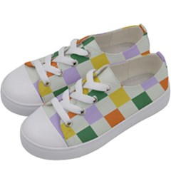 Board Pictures Chess Background Kids  Low Top Canvas Sneakers