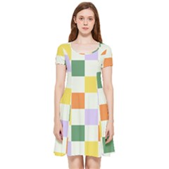 Board Pictures Chess Background Inside Out Cap Sleeve Dress