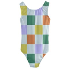 Board Pictures Chess Background Kids  Cut-out Back One Piece Swimsuit